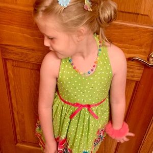 Halter dress Polka Dot Floral Cottagecore